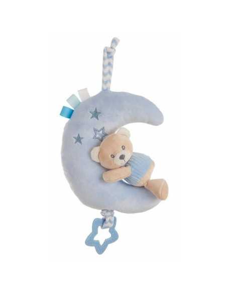 Peluche Hochet Bleu Ours Lune Velours 25 cm 25cm