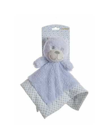 Baby Comforter Teddy Bear double-layer Spots Blue 30 x 30 cm