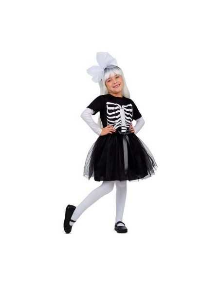 Costume for Children My Other Me Skeleton Tutu Black (3 Pieces)