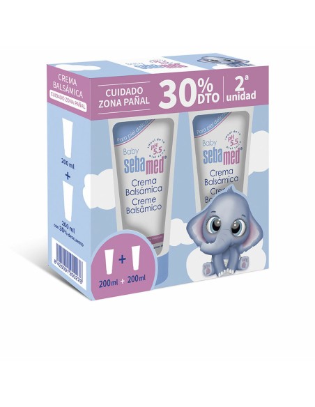 Crème de Soin Quotidien de la Zone de la Couche Sebamed Baby 200 ml x 2