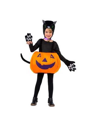 Costume for Children My Other Me Black Pumpkin Cat M 3-6 years (5 Pieces)