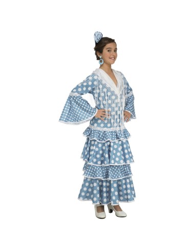 Costume for Children My Other Me Huelva Flamenco Dancer 7-9 Years Turquoise