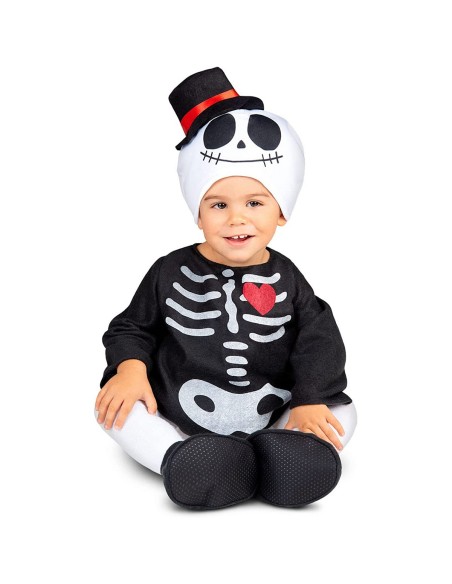 Costume for Babies My Other Me 12-24 Months Skeleton Black (3 Pieces)