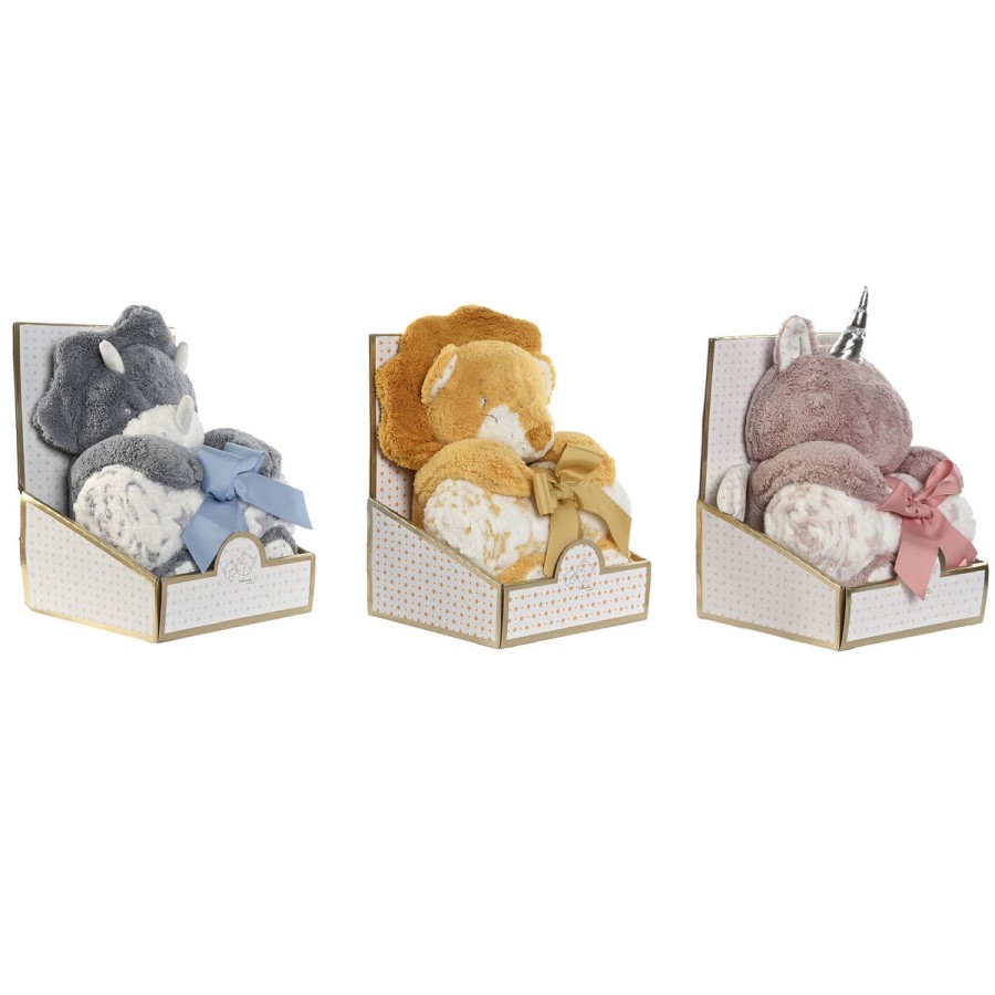 Baby-Geschenk-Set Home ESPRIT Gelb Blau Rosa Polyester (3 Stück)