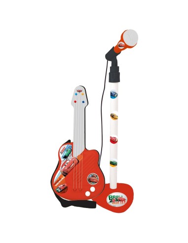 Ensemble musical Cars Microphone Guitare pour Enfant Rouge