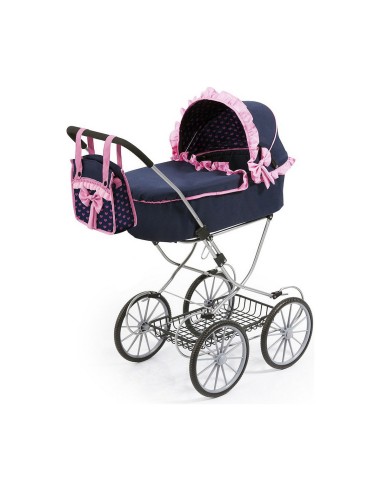 Carrozzina per Bambole Reig Dolls Pram Blu Marino 64 cm