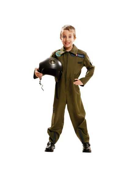 Costume per Bambini My Other Me Top Gun Aviatore 5-6 Anni Verde