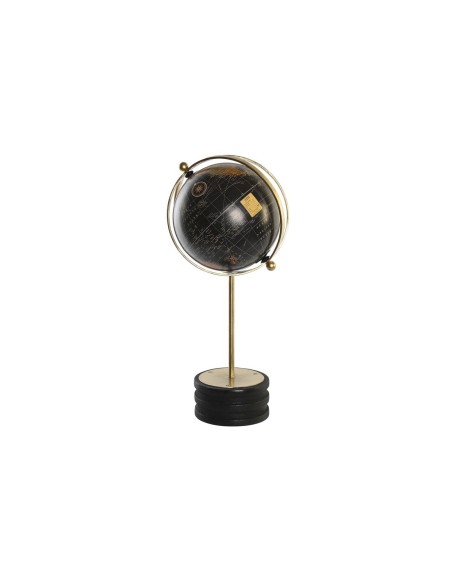 Globe DKD Home Decor Black Golden Metal Mango wood 24 x 20 x 52 cm