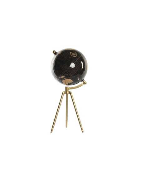 Globe DKD Home Decor Black Golden Metal 20 x 20 x 47 cm