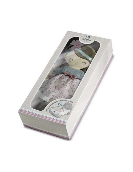 Rag Doll Decuevas Provenza Case that converts into a cot 36 cm Fluffy toy