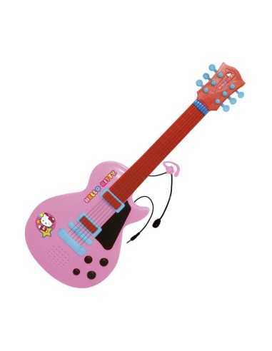 Kindergitarre Hello Kitty Elektronik Mikrofon Rosa