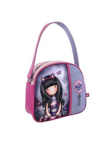 Sac à main Gorjuss Cheshire cat Violet (30 x 28,5 x 11,5 cm)