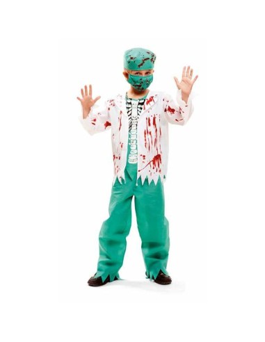 Costume for Children My Other Me Skeletal Surgeon Green S 10-12 Years (4 Pieces)