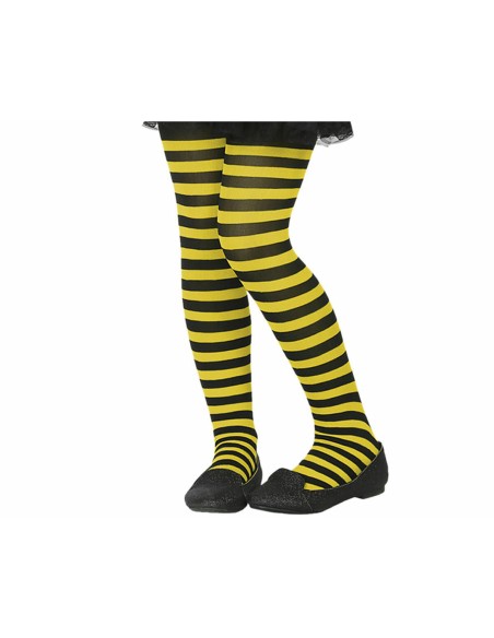 Costume Stockings Yellow Striped