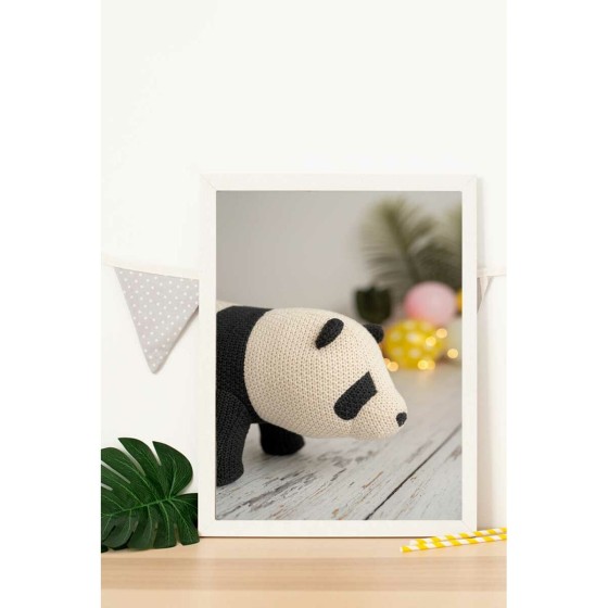Cadre Crochetts Multicouleur 33 x 43 x 2 cm Ours Panda
