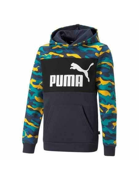 Felpa con Cappuccio Bambino Puma Essentials Multicolore Mimetico