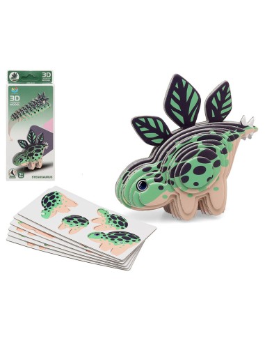 3D Puzzle Dino 18 x 8 cm Green