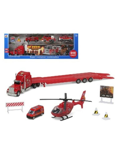 Playset Super Container Fire 39 x 14 cm Pkw-Transporter Lkw