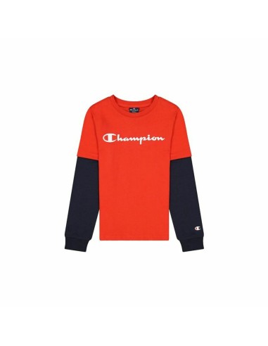 Jungen Langarm-T-Shirt Champion Rot