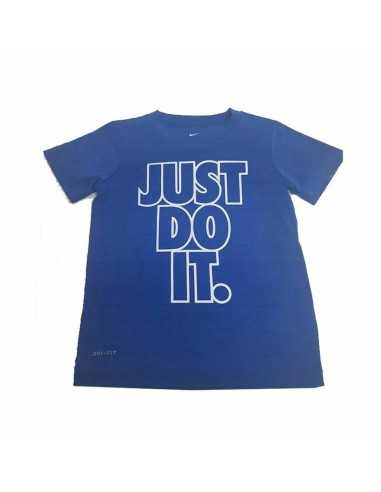 Child's Short Sleeve T-Shirt Nike Verbaige Blue