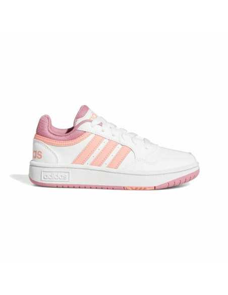 Chaussures de Sport pour Enfants Adidas Hoops Blanc