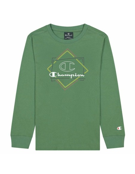 Maglia a Maniche Lunghe per Bambini Champion Athletic Crewneck Verde