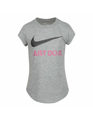 Child's Short Sleeve T-Shirt Nike Swoosh JDI Grey