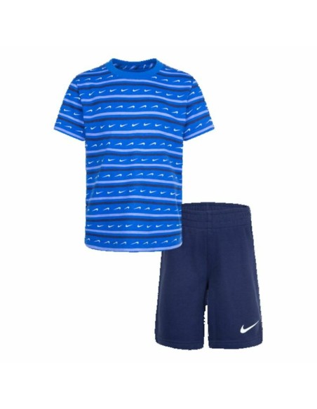 Completo Sportivo per Bambini Nike Swoosh Stripe Azzurro