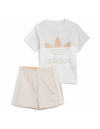 Ensemble de Sport pour Enfants Adidas Trifolio Blanc