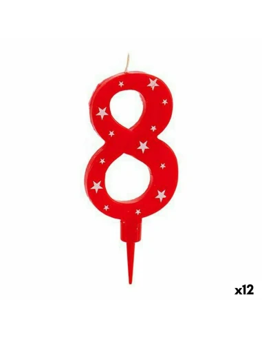 Bougie Anniversaire Numéro 8 (12 Unités)