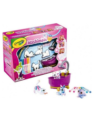 Playset Washimals Pets Crayola 74-7453 Badewanne 6 Stücke