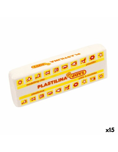 Barre di plastilina Jovi School 150 g Bianco (15 Pezzi)