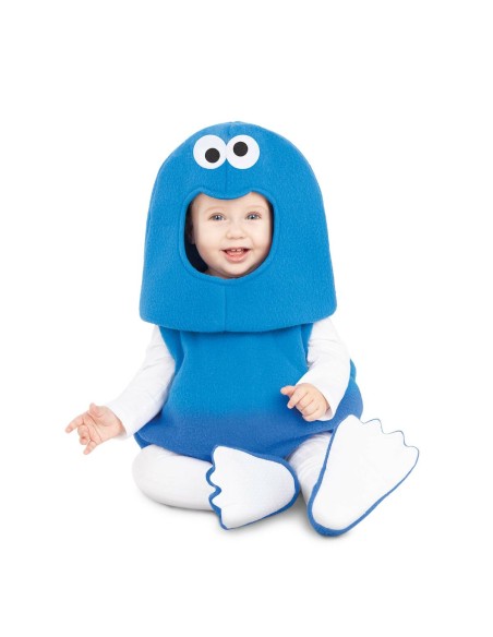 Déguisement pour Bébés My Other Me Cookie Monster Sesame Street Bleu (3 Pièces)