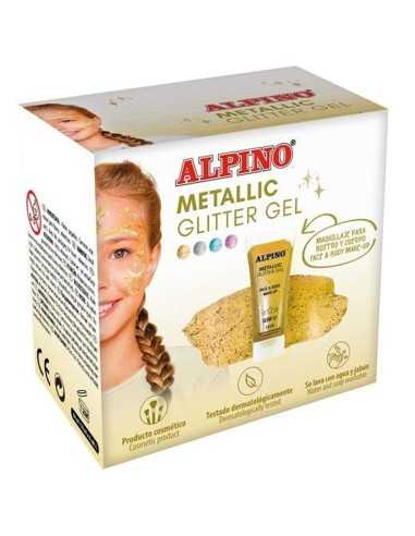 Kinder Make-up Alpino Gel Glitzernd Gold