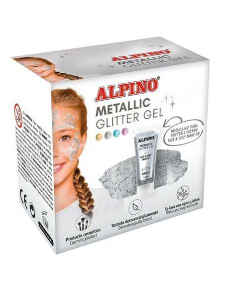 Children's Makeup Alpino Gel Glitter Silver