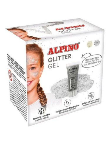 Kinder Make-up Alpino Gel Glitzernd Silberfarben