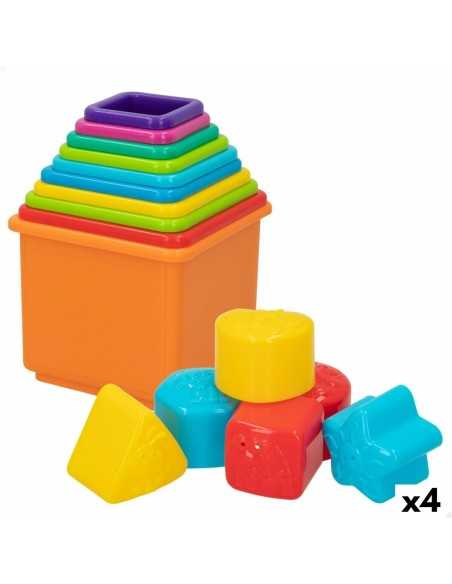 Blocs Empilables PlayGo 16 Pièces 4 Unités 10,5 x 9 x 10,5 cm