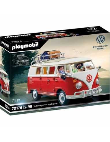 Jeu de Véhicules Playmobil 70176 Volkswagen T1 Bus Rouge