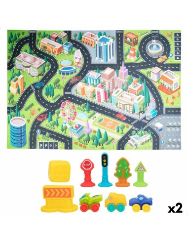 Tapis de jeu Colorbaby Ville Plastique (2 Unités)