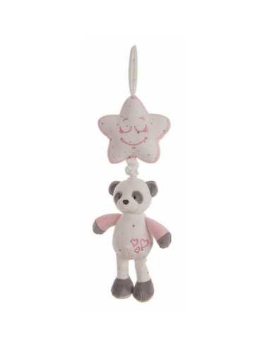 Musik-Rassel Baby Panda 35 cm Stern Rosa