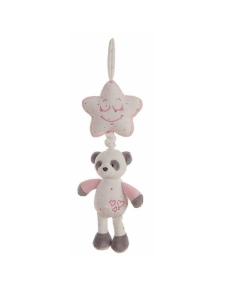 Hochet musical Baby Panda 35 cm Étoile Rose