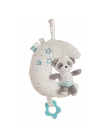 Hochet musical Baby Panda Bleu 25 cm Lune