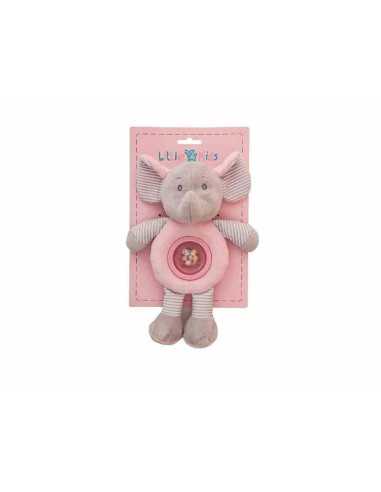 Peluche con Sonagli boli Rosa 25cm