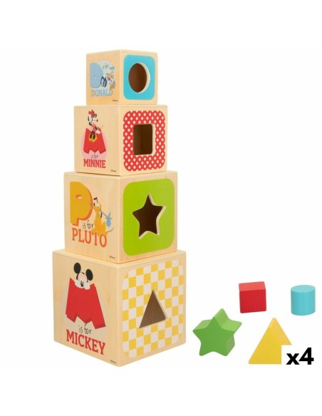 Stacking Blocks Disney 8 Pieces 4 Units 12,2 x 12,2 x 12,2 cm