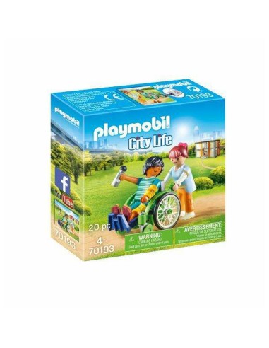 Playset Playmobil City Life Patient in Wheelchair 20 Pezzi