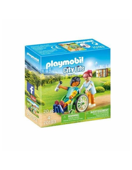 Playset Playmobil City Life Patient in Wheelchair 20 Pezzi