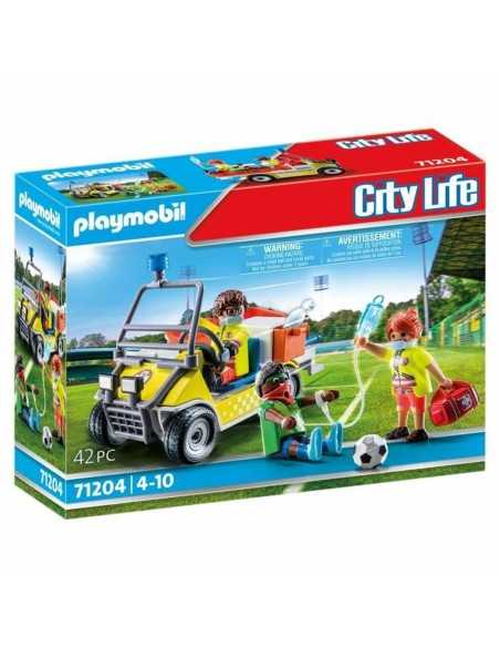 Spielset Fahrzeuge Playmobil 71204 Fussballspieler 42 Stücke