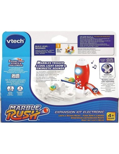 Jeu de billes Vtech Marble Rush - Expansion Kit Electronic - Raket Circuit Piste avec Rampes 3 Pièces + 4 Ans