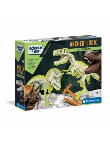 Dinosaurier Clementoni Archéo Ludic - T-Rex & Triceratops Phosphorescent 