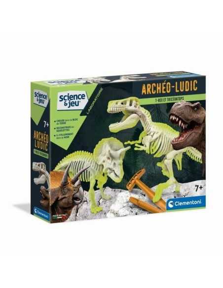 Dinosaurier Clementoni Archéo Ludic - T-Rex & Triceratops Phosphorescent 